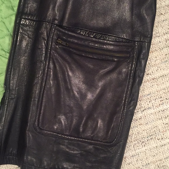 Vintage genuine leather car coat rayon lined - Picture 4 of 4